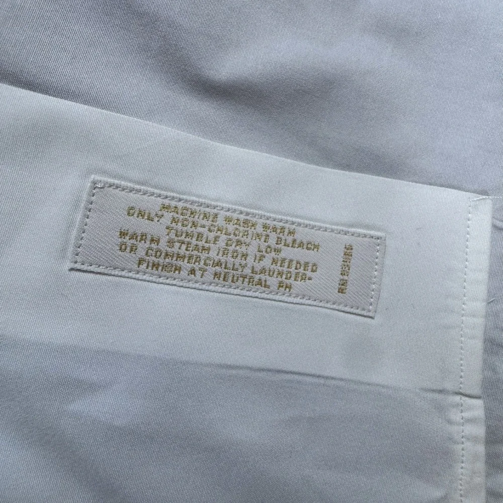 Brooks Brothers Golden Fleece Mens White Egyptian Cotton Tuxedo Shirt 18 35 - Picture 6 of 10